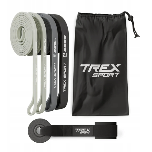 Резинка для фитнеса  Trex Sport TX-004PB 4в1 2-41 кг - фото №13